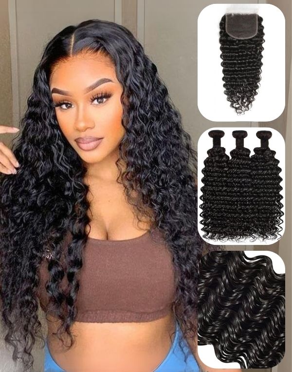 Bundle hair with closure discount