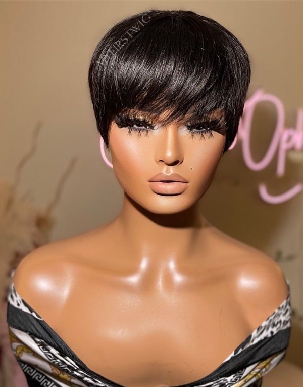 OpHair - Purdy Cut Pixie Cut Short Bob Glueless Invisible Lace Front Wig - OPH002
