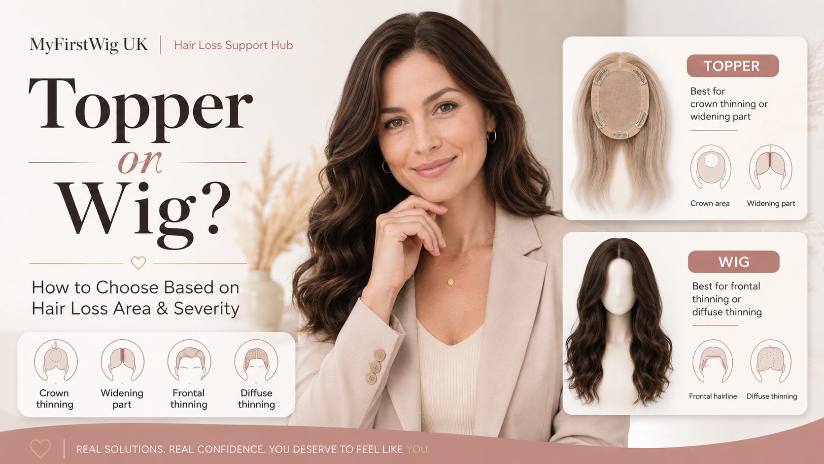 Topper or Wig? How to Choose Based on Hair Loss Area and Severity