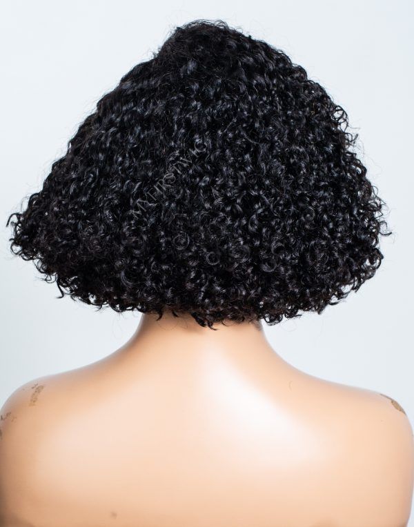 10'' Pre-Styled Short Curly Hair Glueless Invisible Lace Front Wig - LFC029
