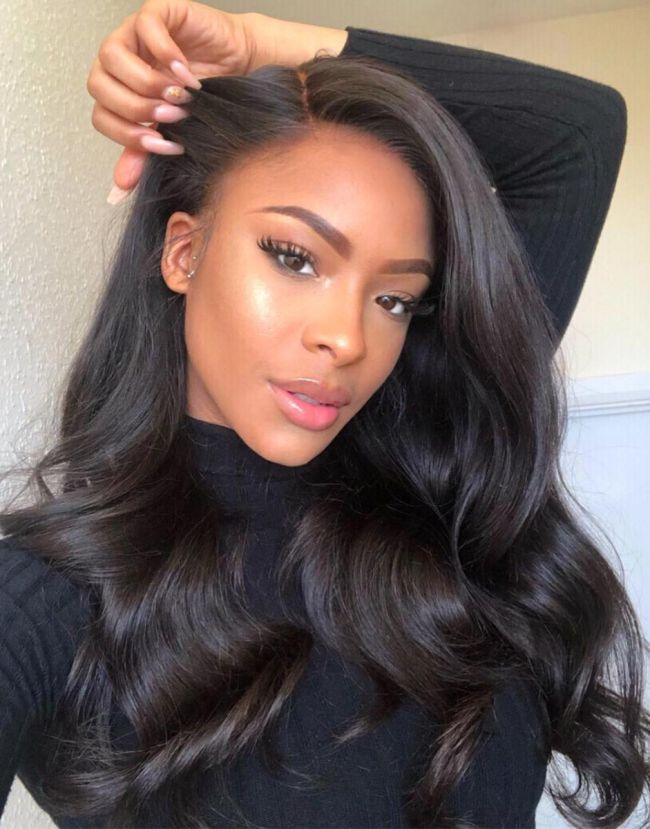 16-20 Inch Side Part Wavy Glueless Human Hair Lace Wig / Closure Wig - LFH002