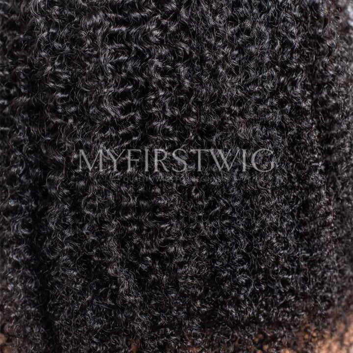 Curly - Shake & Go One Fit All Glueless Human Hair Half Wig - HFW002