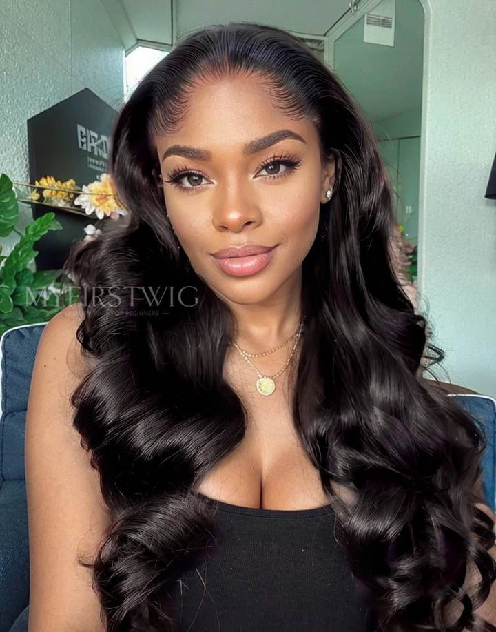 Lagos M-Shaped Hairline | 180% Density Soft Wavy Human Hair Wigs - Mar001