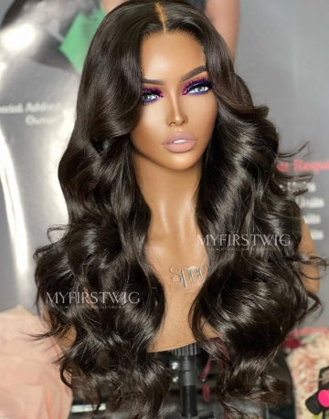 4x4" Closure Wig 16-20 Inch Long Wavy Invisible Glueless Wig - FL4431