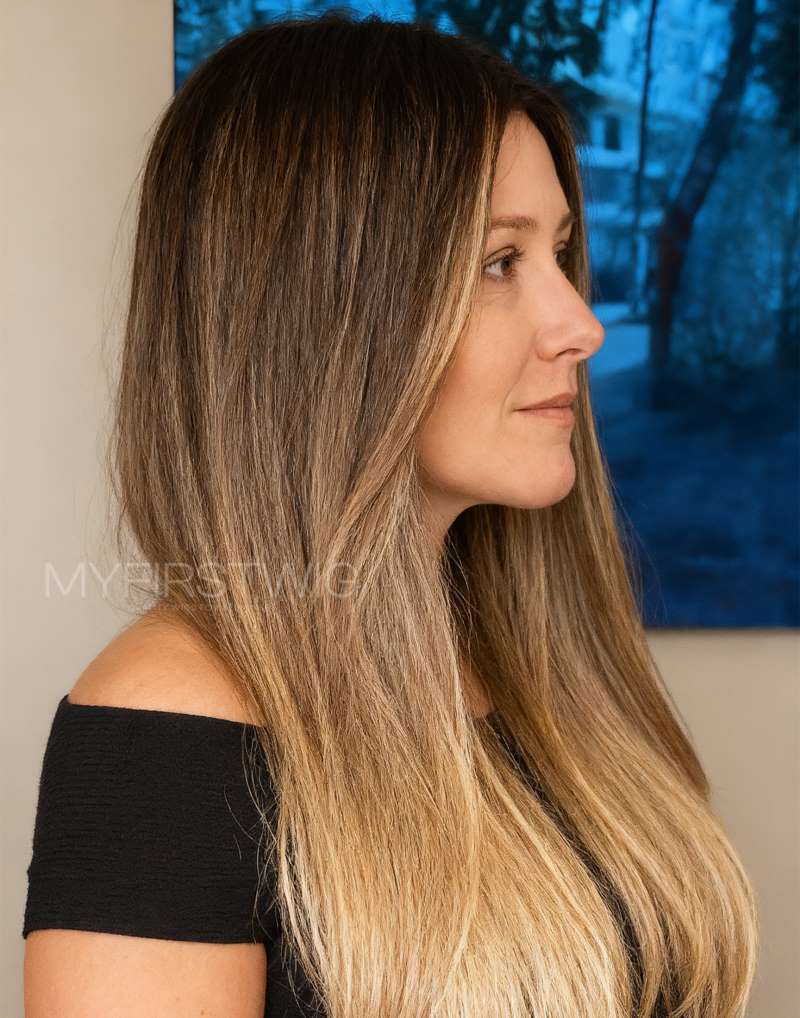 Highlight Blonde Straight Wig