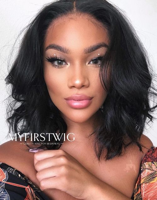 4x4" Closure Wig Messy Loose Wave Glueless Human Hair Lace Wig - FL4438