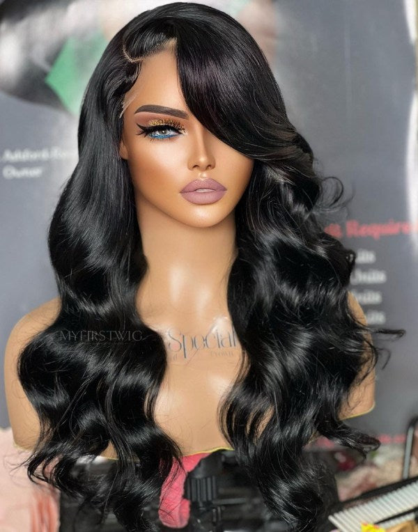 ASPECIALUNIT - Glueless Human Hair Lace Front Wigs Wavy Wigs - SPE080