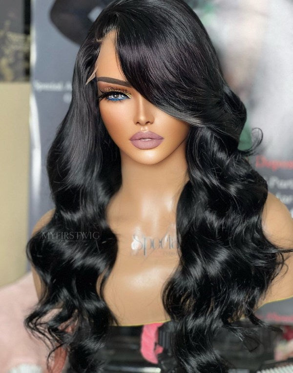 ASPECIALUNIT - Glueless Human Hair Lace Front Wigs Wavy Wigs - SPE080
