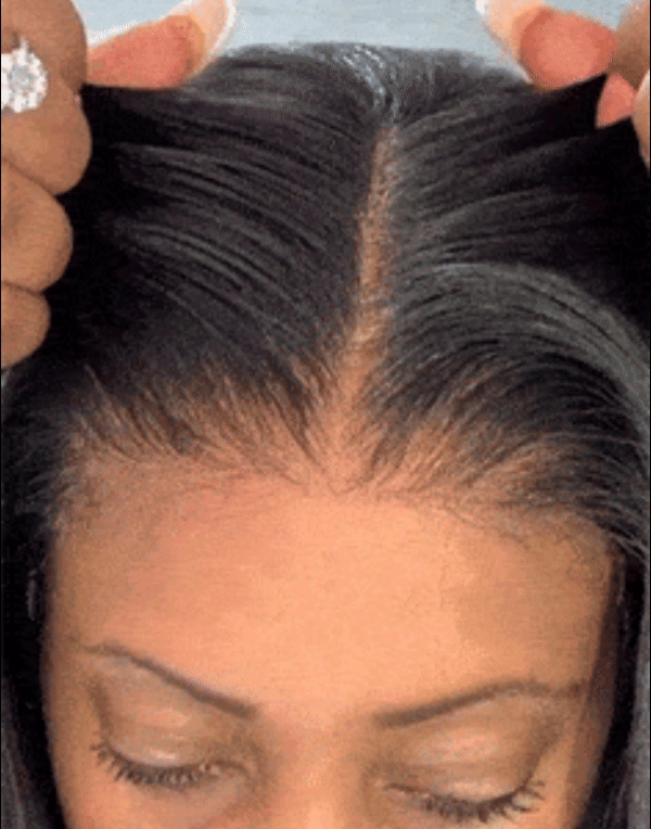 14-20 Inch Sleek Straight Glueless Human Hair Lace Wig / Closure Wig - Alexis LFW016