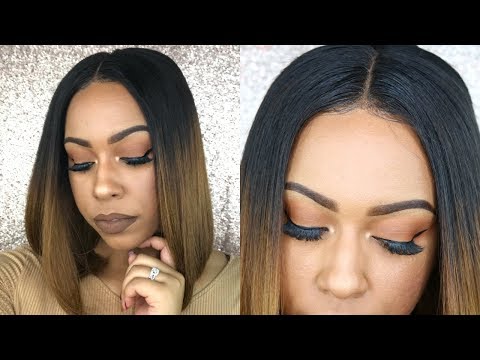 Erica - Human Hair Ombre Straight Bob Lace Front Wig - LFW010