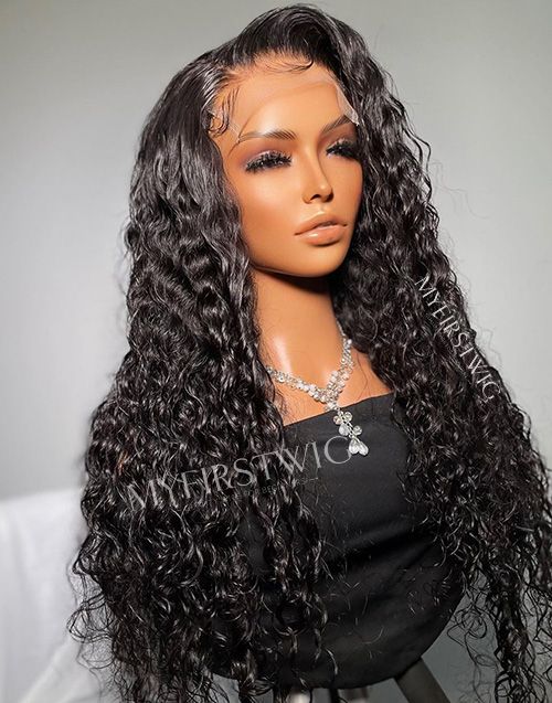 Dainty Secrets - Malaysian Hair Water Wave Lace Front Wig - DTS001