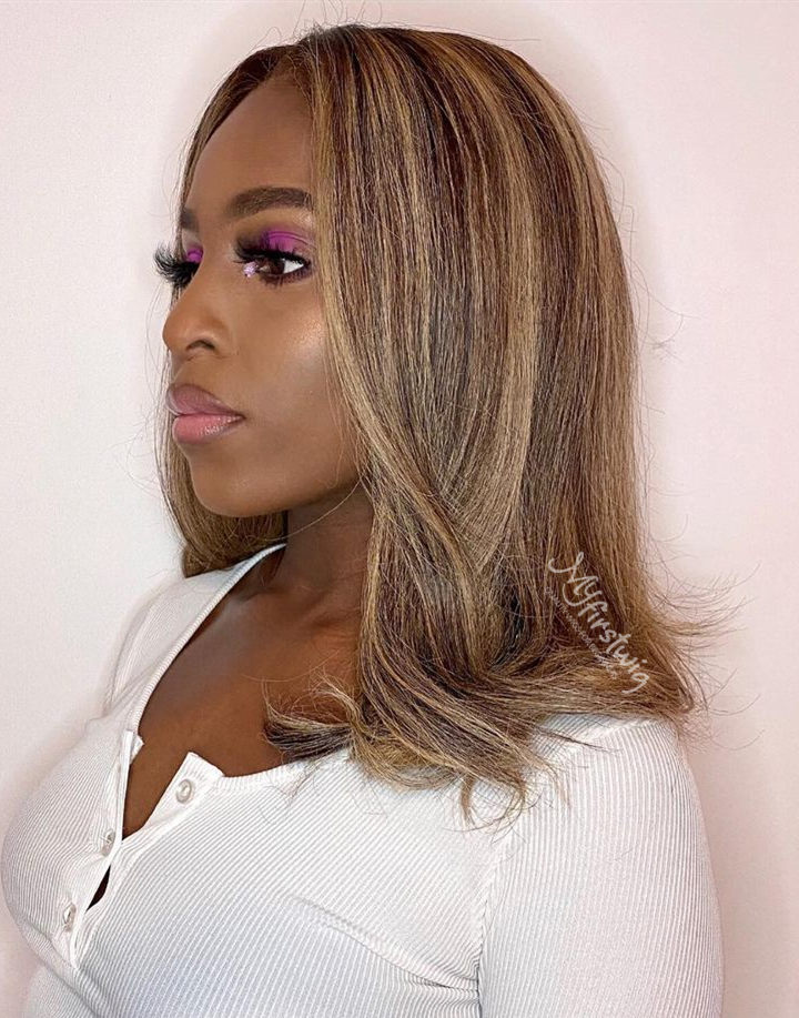 Thecolourplug - Malaysian Virgin Hair Highlight Lace Front Wig - TCP002