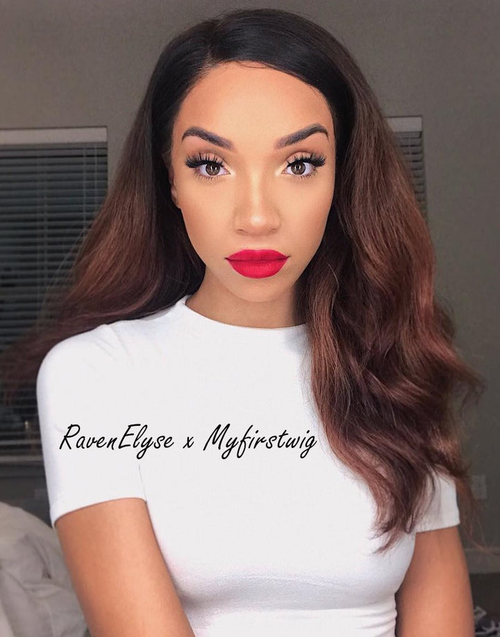 RAVEN - 5X5 CLOSURE WIG MALAYSIAN VIRGIN HAIR OMBRE LACE FRONT WIG - LFW038