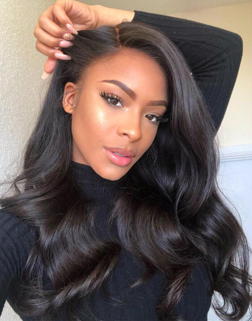 Daisy - Human Hair Wavy Hair Lace Front Wigs - LFH002