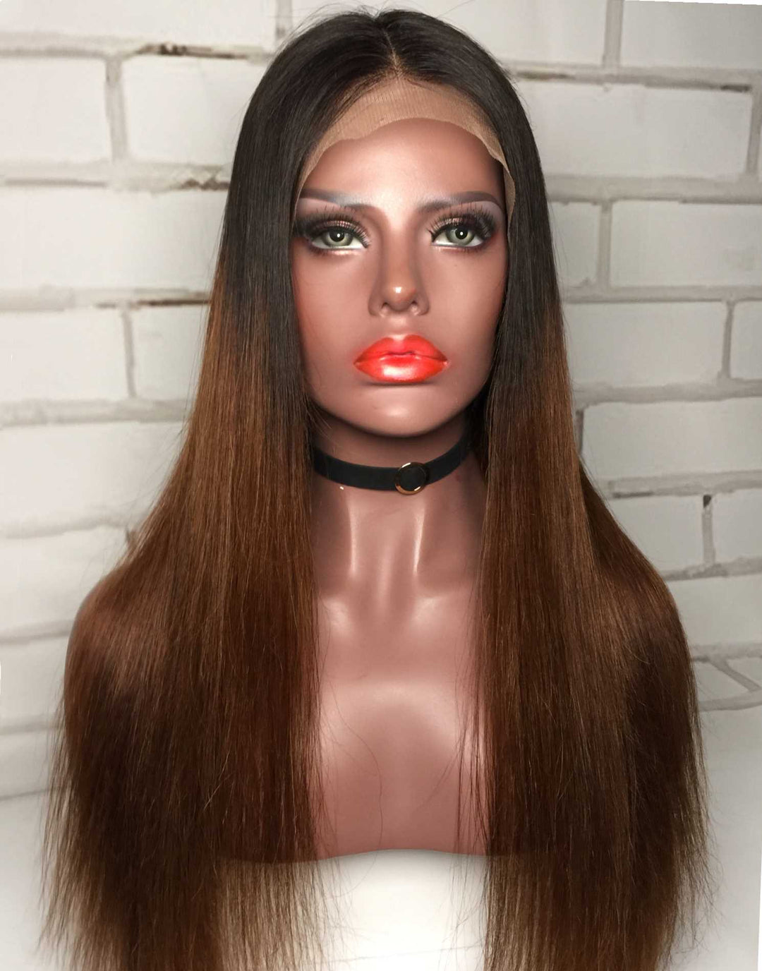 Hilary - Straight Ombre Hair Human Hair Lace Front Wigs - NOV004