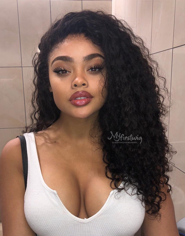 SIERRA– MALAYSIAN HUMAN HAIR SEXY CURLY LACE FRONT WIG - LFW058