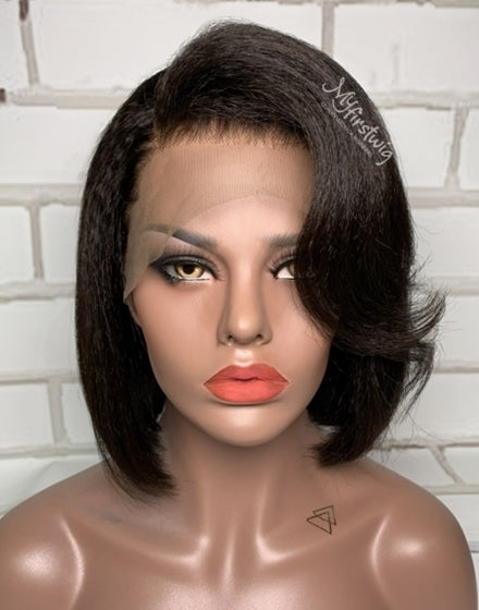 Human hair lace clearance front bob