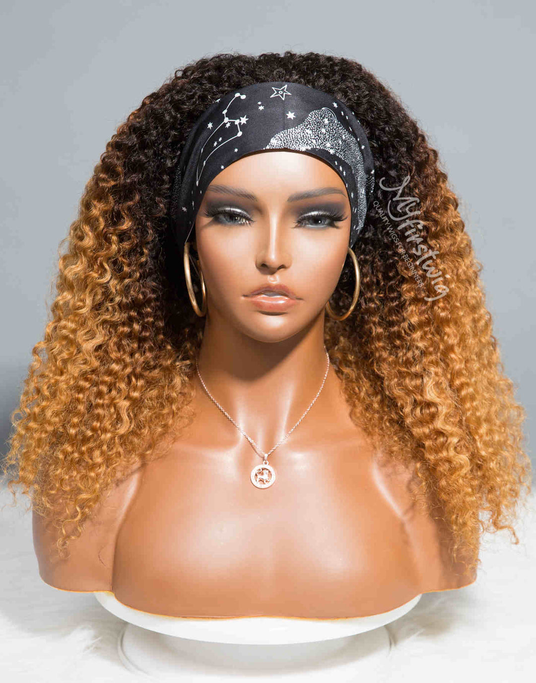 LEO - ZODIAC COLLECTION HUMAN HAIR OMBRE CURLY (3B-3C) WIG - ZC012