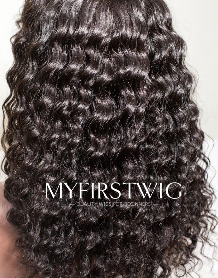 SCALP TOP WIG CURLY WIG WITH BANGS - SSS009