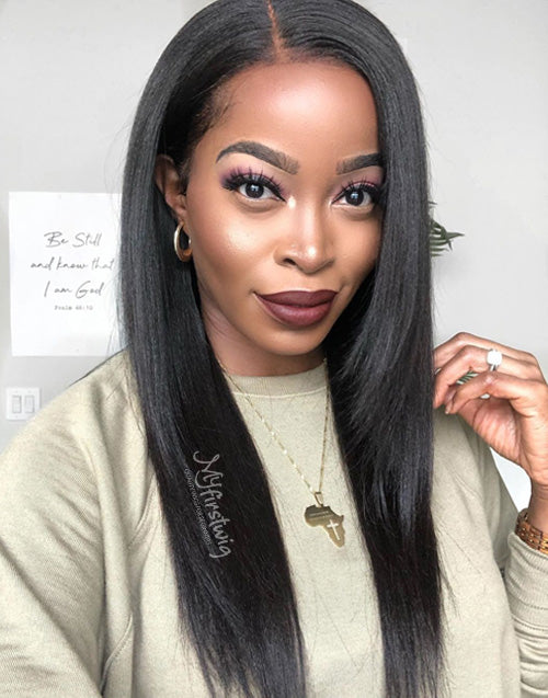 V PART WIG - EBEN - YAKI STRAIGHT LAYERS V PART WIG WITH SIDE PART - VPS005