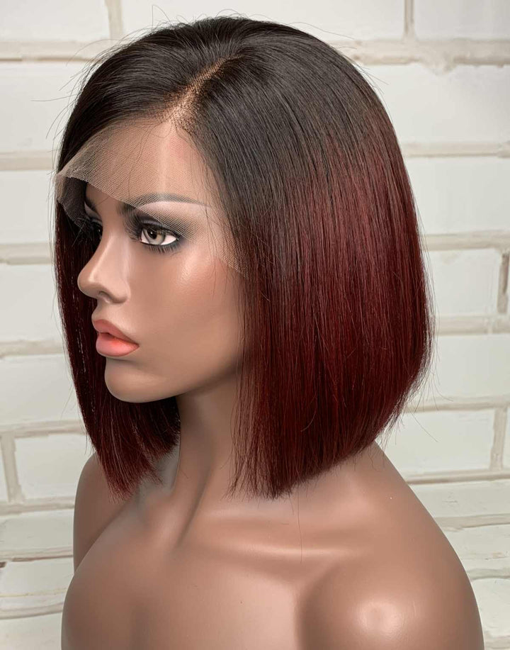 Viola - Human Hair Tri-Color Summer Bob Lace Front Wig - LFB007