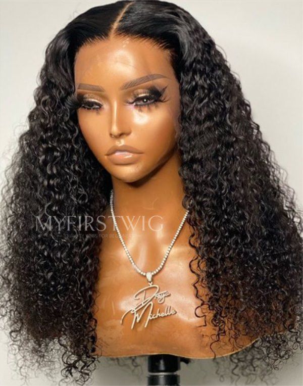 Dreyamichelle - Middle Part Curly Lace Front Wig - TDM003