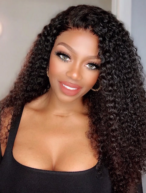 Léonie - Sexy Curly Human Hair Lace Front Wigs - LFC007