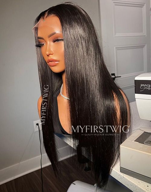 Straight lace front on sale wig