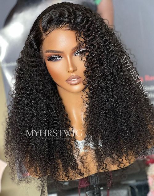 Aspecialunit - Malaysian Hair Side Part Curly Lace Front Wig - SPE011