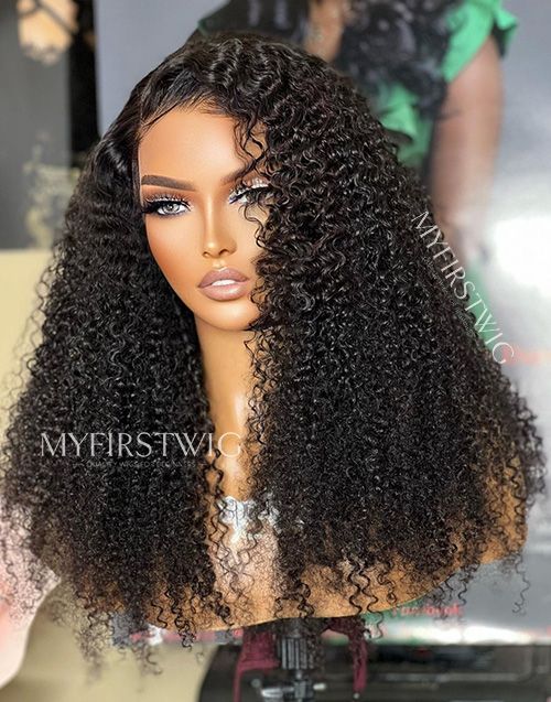 Aspecialunit - Malaysian Hair Side Part Curly Lace Front Wig - SPE011