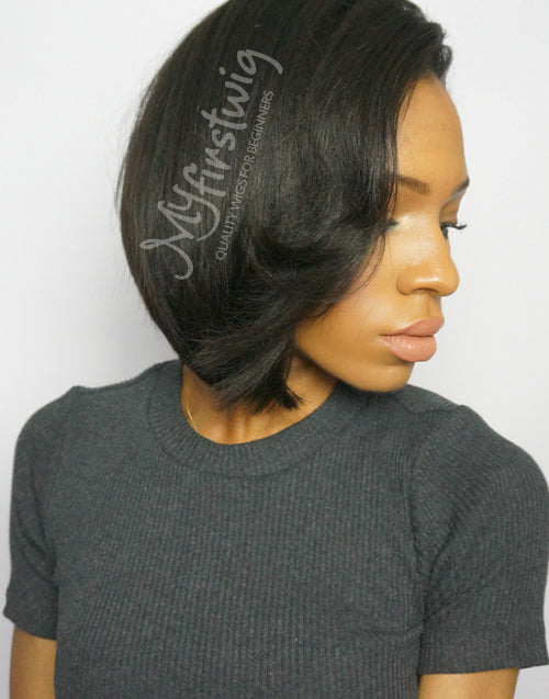 VICTORIA - 5X5 CLOSURE WIG MALAYSIAN VIRGIN HAIR BOB LACE FRONT WIGS - LFW001