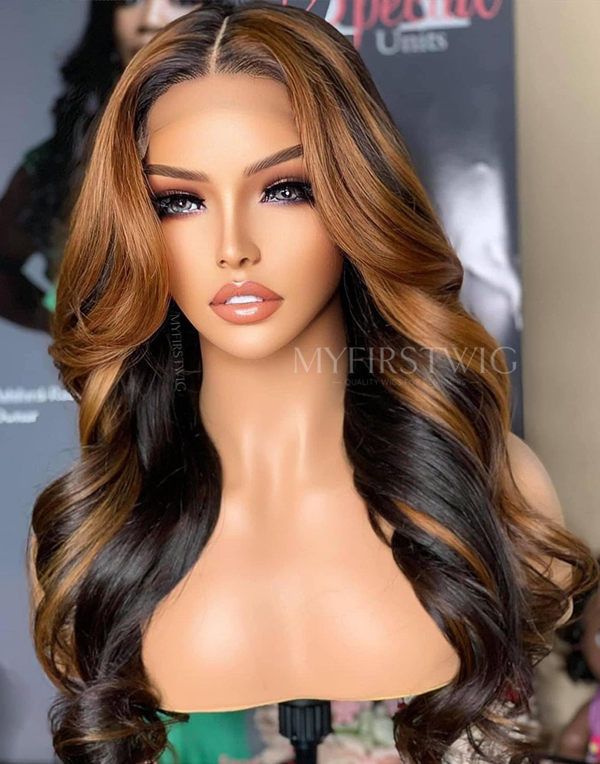 Light brown 2025 ombre wig