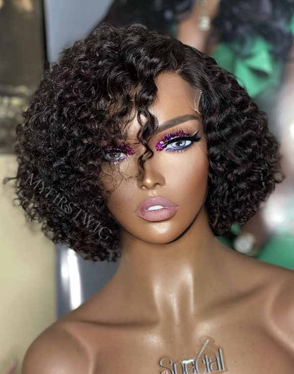 ASPECIALUNIT - Short Curly Pixie Hair Lace Front Wig - SPE044